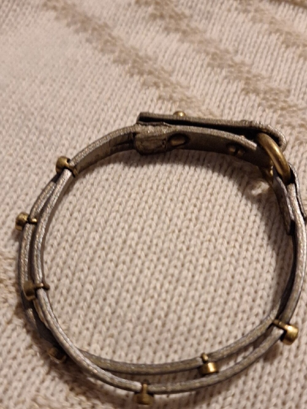 Fossil Metallic Gold Leather Double-Wrap Bracelet - Picture 4 of 4
